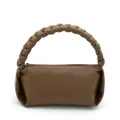 X Nihilo Brioche Braided Handle Leather Handbag Walnut