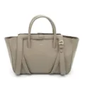 X Nihilo Number 5 Leather Handbag Work Bag Taupe