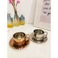 Gifts By Art Tree Brie Stainless Steel Mug With Saucer, Rose Gold