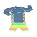 Teepeeto Uv50+ Whale Long Sleeve Swim Top And Shorts Set, 1 Year