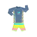 Teepeeto Uv50+ Whale Long Sleeve Swim Top And Shorts Set, 2 Year