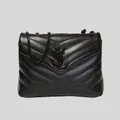 Ysl Saint Laurent Loulou Small Chain Bag In Quilted "Y" Leather Black Rs-494699dv728