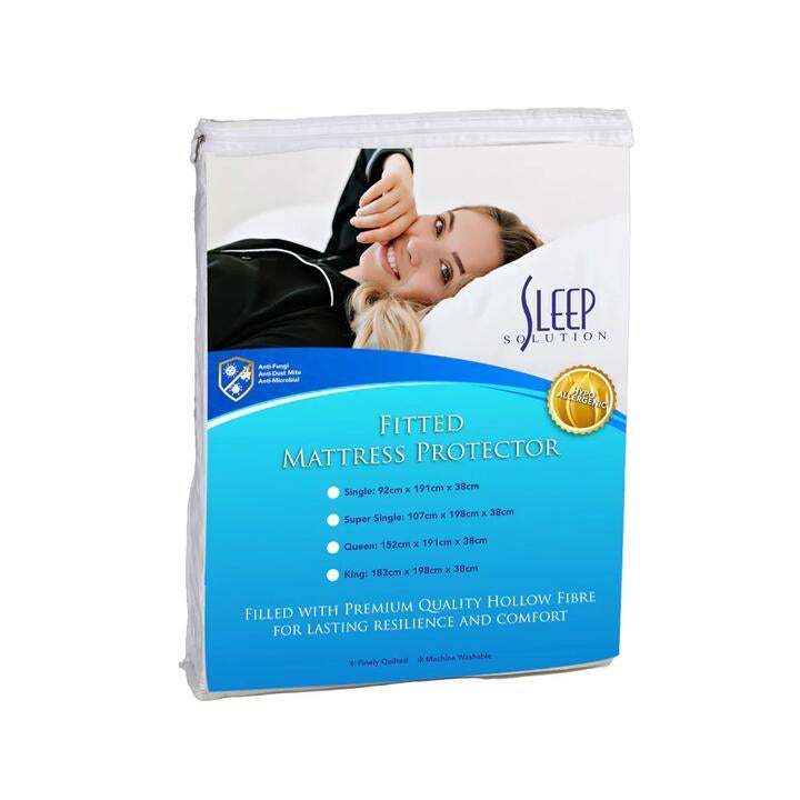 Sleep Solution Anti-dustmite Fitted Mattress Protector, Super Single