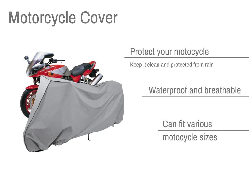 Rayen R6380.50 Motorcycle Cover (Large) Grey