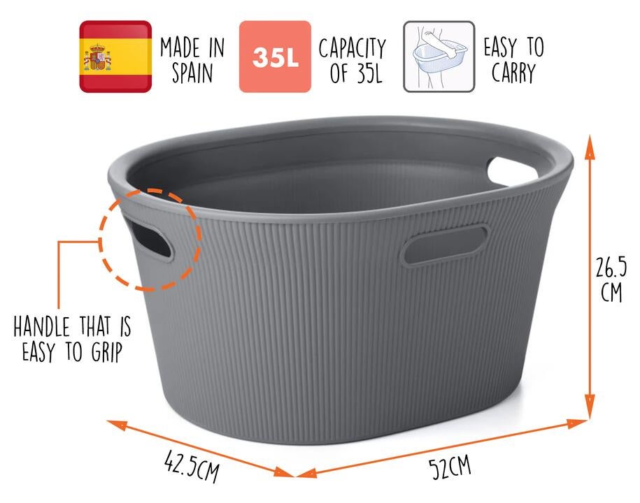 Tatay T0420.00 Laundry Basket 35l (Blue Mist)