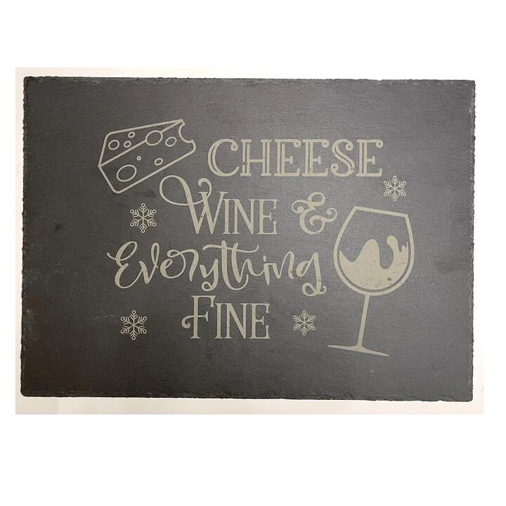 Stitches And Tweed Stitchesandtweed Slate Serving Plate - Wine, Cheese & Everything Fine