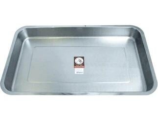 Zebra Rectangular Tray L14xw10.5", Silver