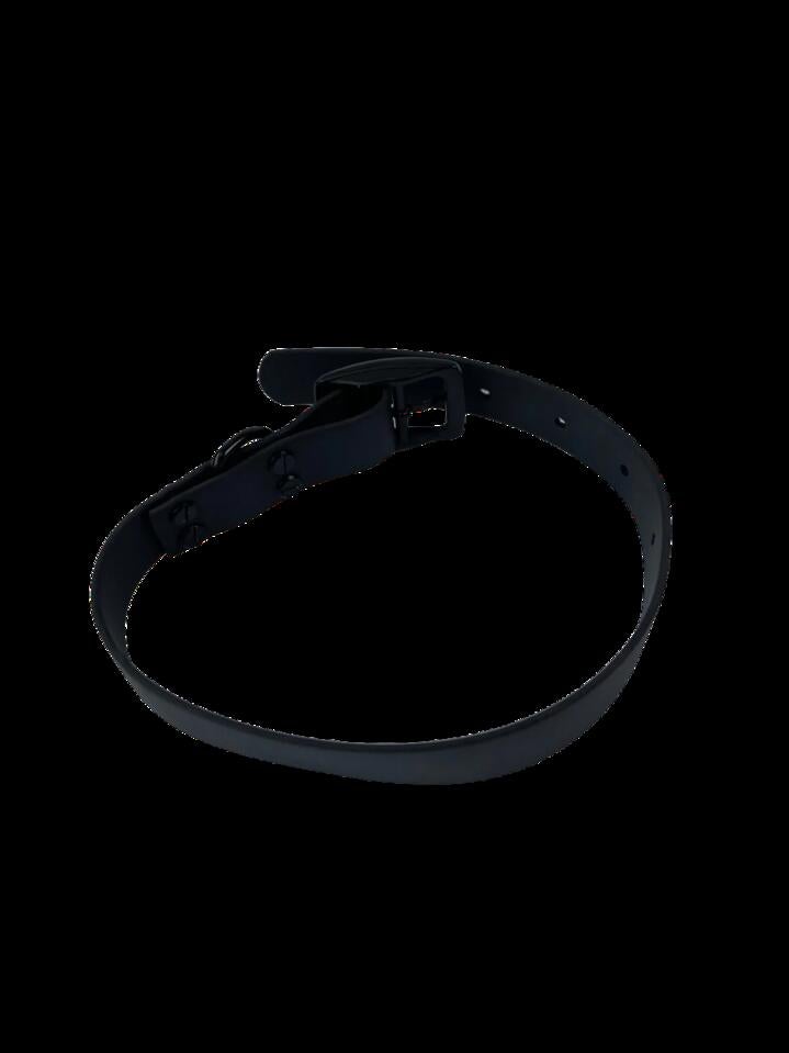 Leash Pet Collar Biothane - Pure Black, L