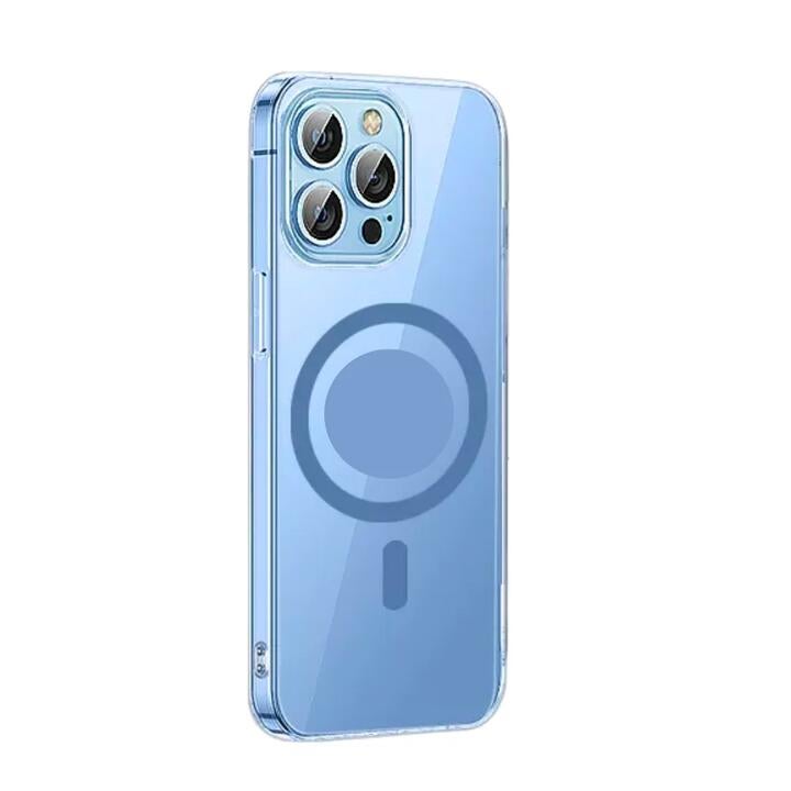 Wiwu Transparent Magnetic Phone Case For Ip14 Series, Transparent Blue, iPhone 14 Max