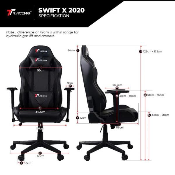 Ttracing Swift X 2020 Gaming Chair, Black
