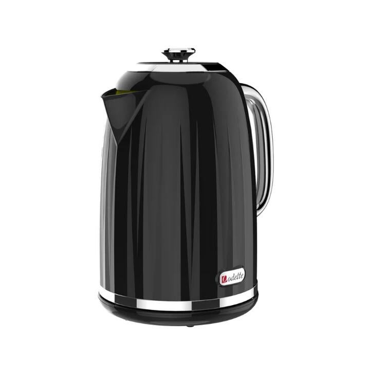 Odette Jukebox Series 1.7l Retro Electric Kettle (Black), Black