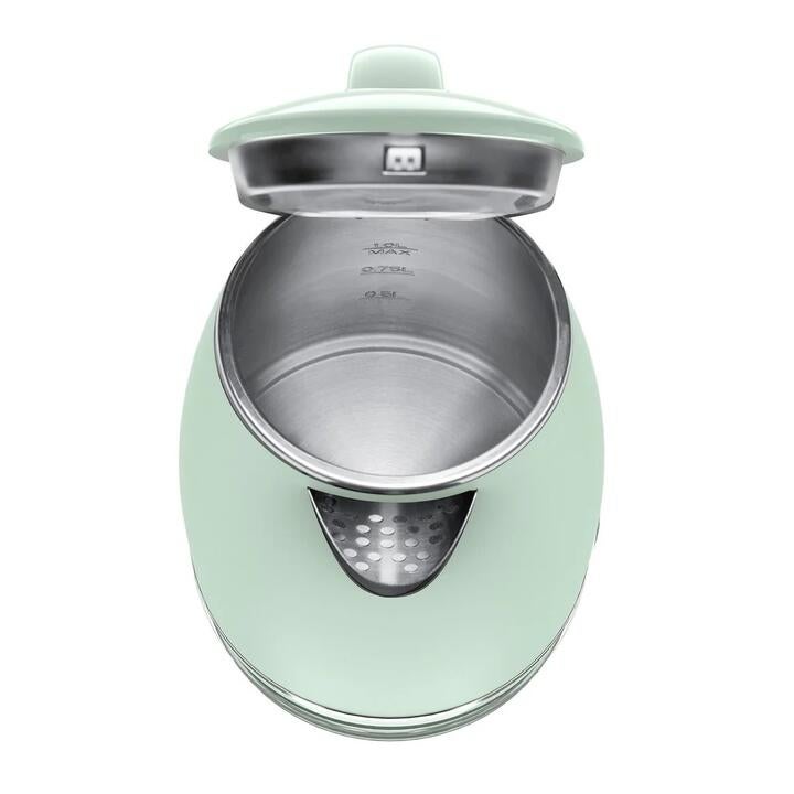 Odette Riviera Series 1.0l Insulated Double Wall Cool Touch Electric Kettle (Light Green), Light Green