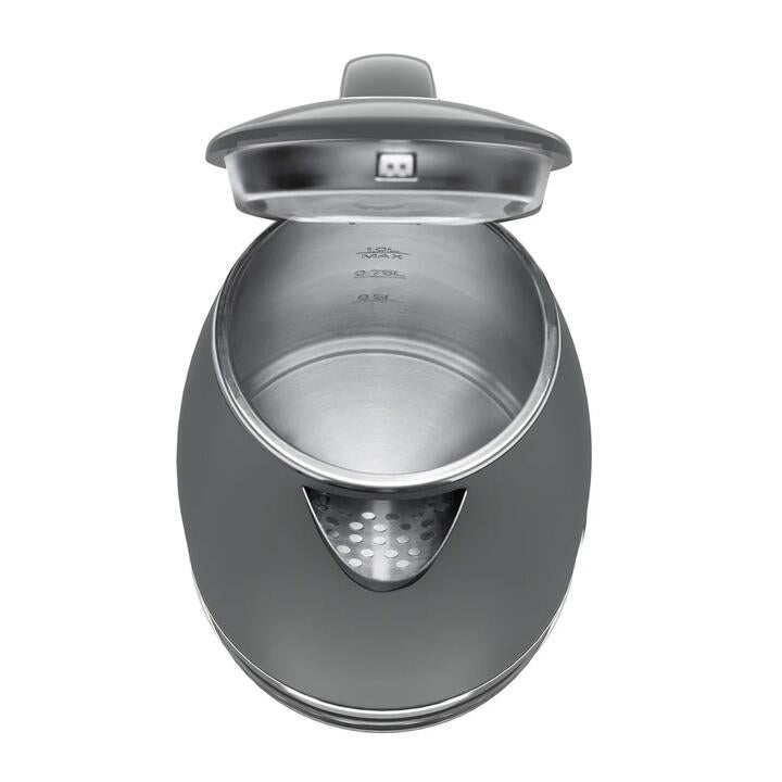 Odette Riviera Series 1.0l Insulated Double Wall Cool Touch Electric Kettle (Grey), Grey
