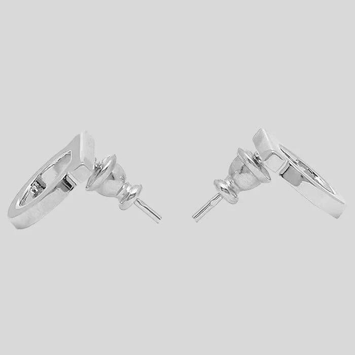 Salvatore Ferragamo Ferragamo Gancini Earrings (L) Palladium Rs-760119