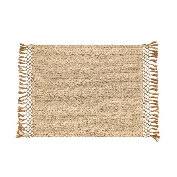 Lafloria Home Décor Rectangular Tassel Jute Mat, 160×240CM