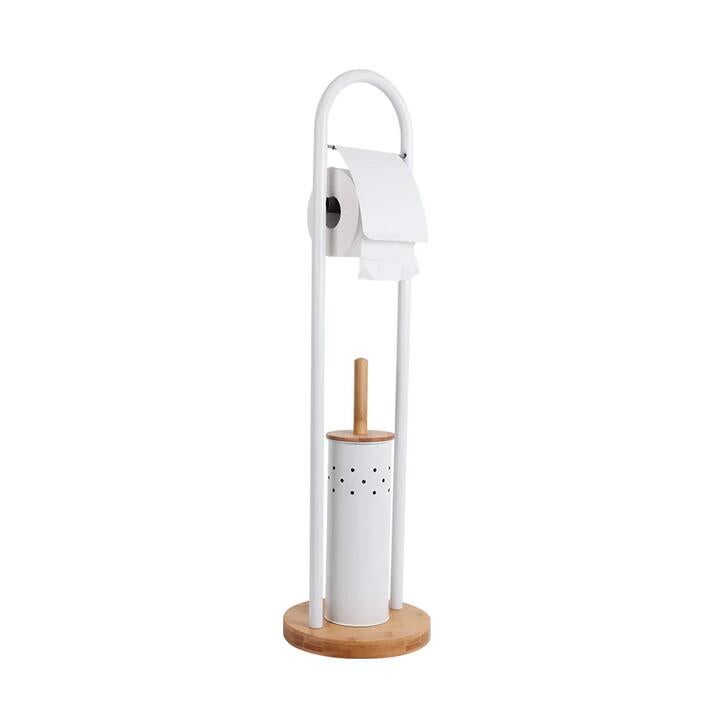 Eco Basics Toilet Roll Dispenser & Brush, Charcoal