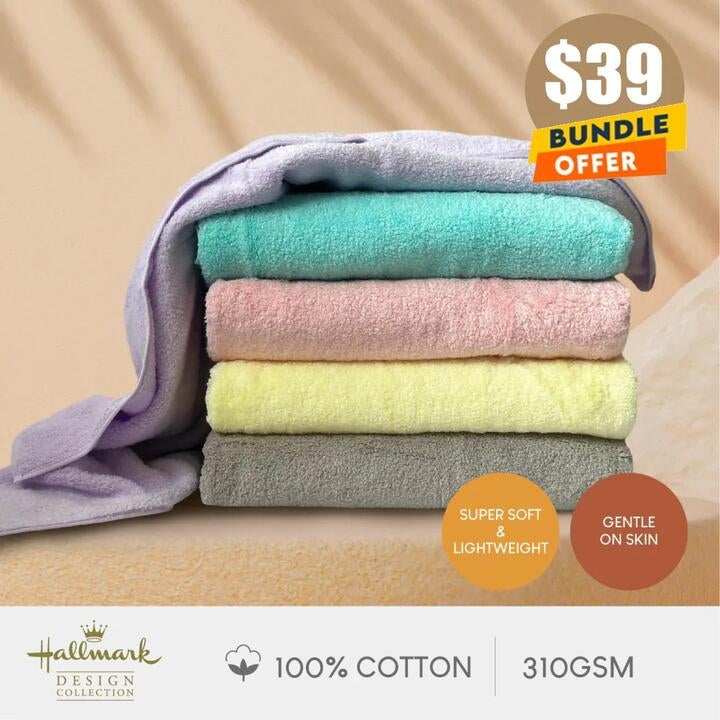 Hallmark Sensoft Ultra Towel, Bundle Set = Bath+ Hand + Face