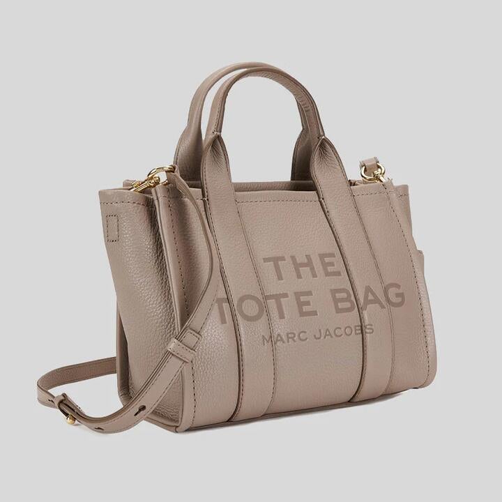 Marc Jacobs Leather The Tote Mini Traveler Tote Bag Cement Rs-h009l01sp21