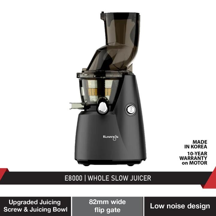 Kuvings E8000 Whole Slow Juicer With Dual Feeding Chute For Cold Press Masticating Juice (Pearl Black)