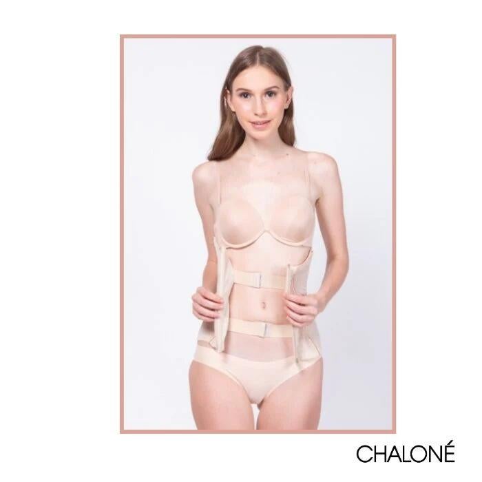 Chalone [Shapewear Solution] Tummy Shrinking Waist Cincher Nude Flatten Smoothen Shape Tummy Tight Fitting Dress Look Slimmer Good Posture, Nude, XL