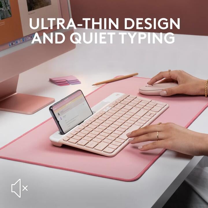 Logitech K580 Slim Multi-device Bluetooth Keyboard Rose