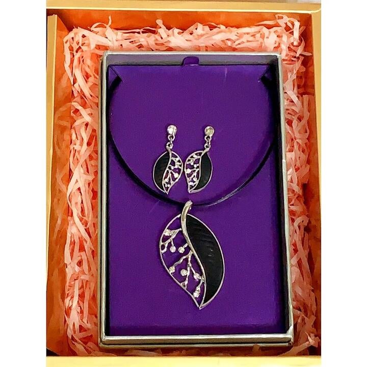 Hart Stunning Black Leaf Jewellery Series