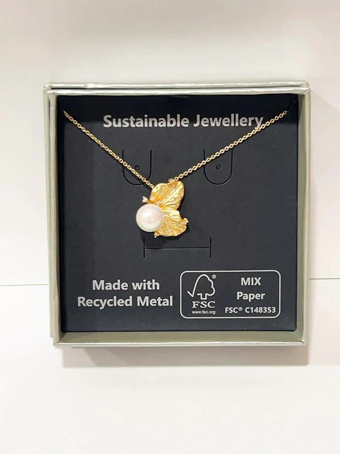 Hart Butterfly White Pearl Gold Leaf Jewellery Series