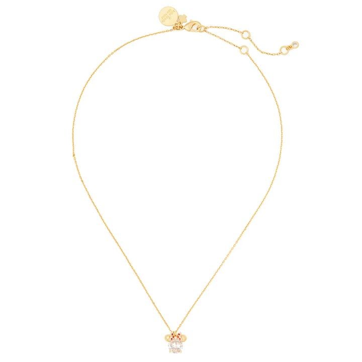 Kate Spade Disney x New York Minnie Pendant Necklace In Clear Multi K9265