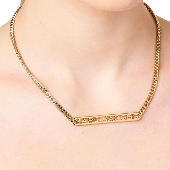 Marc Jacobs Monogram Chain Necklace In Gold J305m03fa22