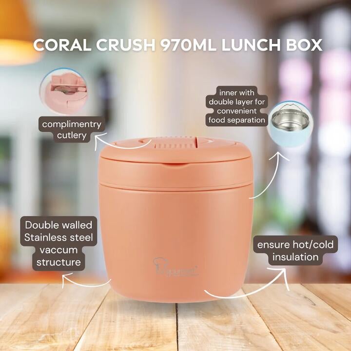La Gourmet Coral Crush 970ml Lunch Box - New