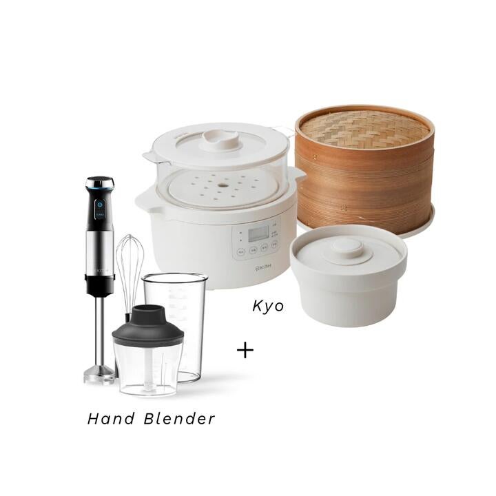 Kith Kyo Electric Cooker With Bamboo Steamer + Hand Blender Basic - Local Delivery Only