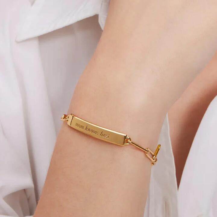 Kate Spade Mom Knows Best Idiom Id Bracelet - Gold Kg408