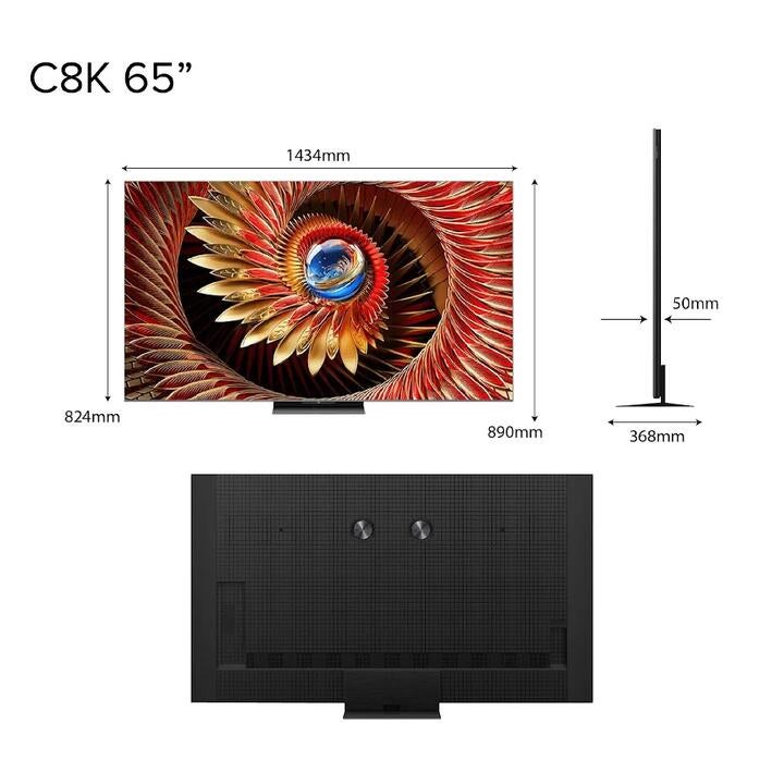 Tcl 2025 New | C8k Premium Qd-mini Led 4k Tv 65inch