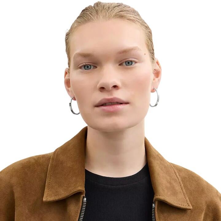 Coach Medium Hoop Earrings - Silver Cbw17
