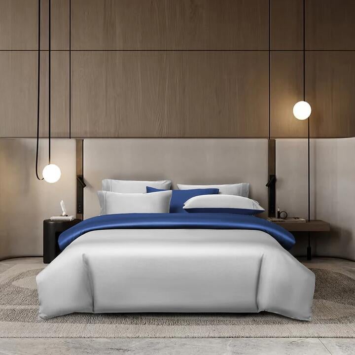 Canopy Creek Silver/navy Bedset 100% Lyocell, Single