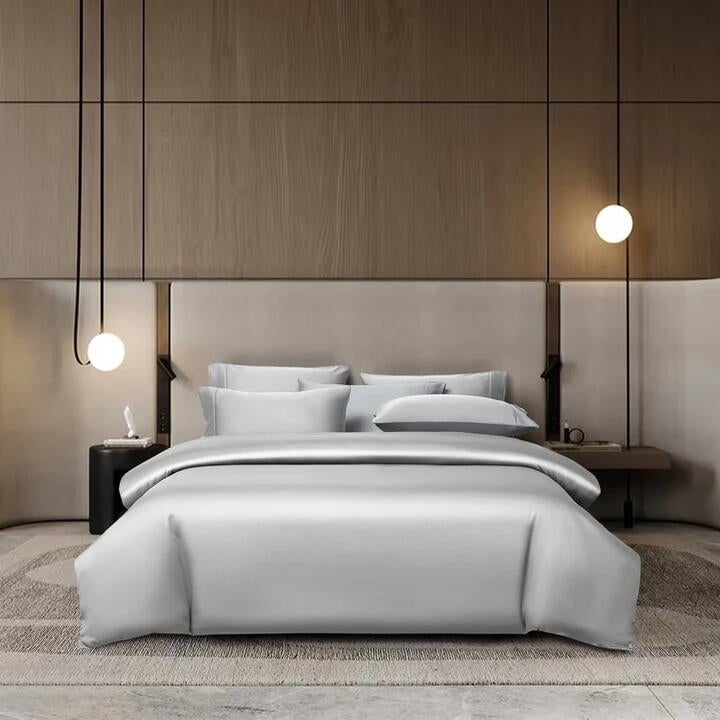 Canopy Creek Silver Fitted Sheet Set 100% Lyocell, Single