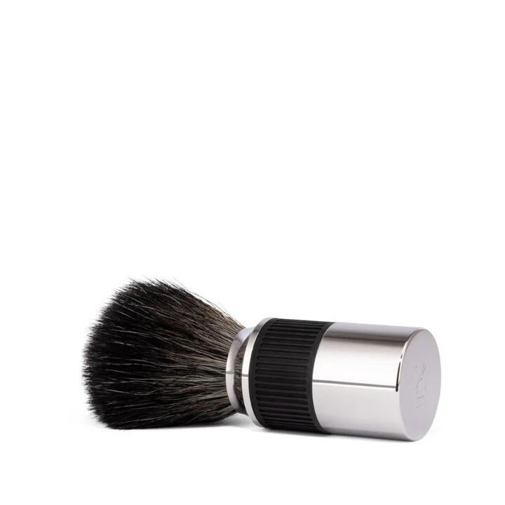Mühle Muhle Neo, Chrome-plated Metal, Black, Black Fibre Shaving Brush