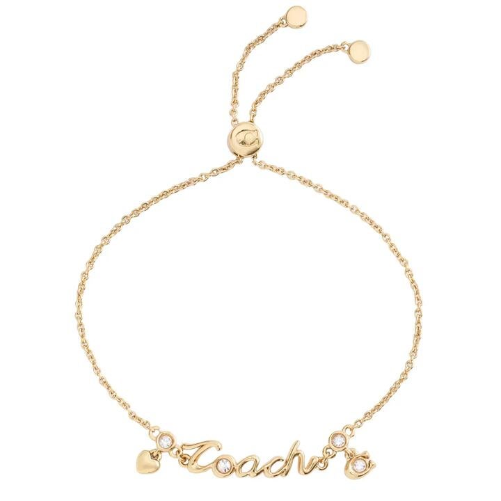 Coach Script Heart Slider Bracelet - Gold Cad53