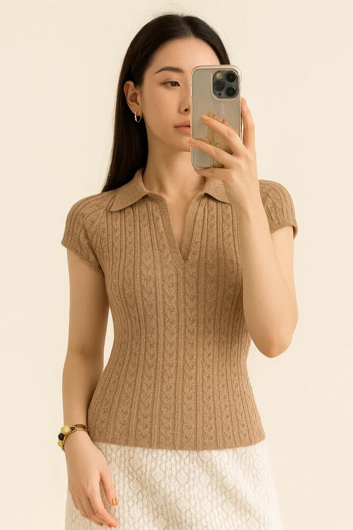 Poplin Orla Top, Black