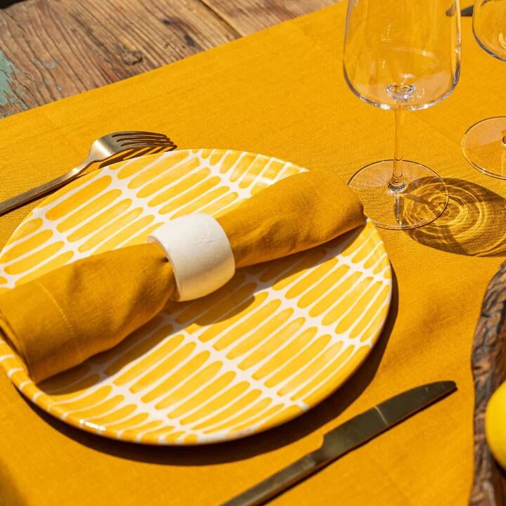 Covered Napkins Mustard
