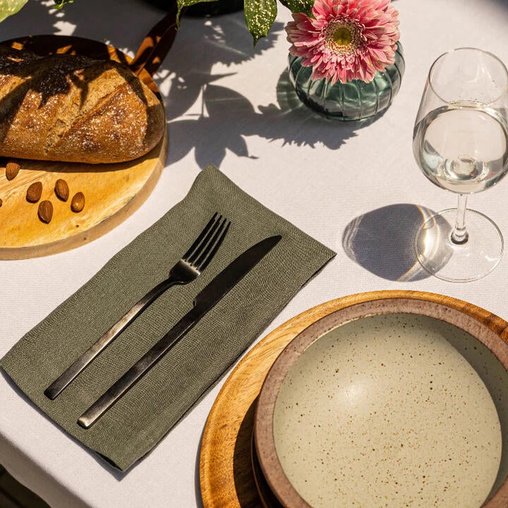 Covered Napkins Olive