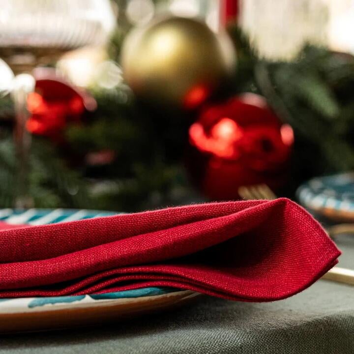 Covered Napkins Red