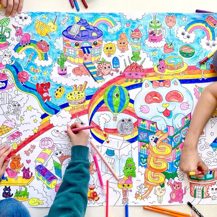 Omy Giant Coloring Poster - Kawaii (100 x 70cm)