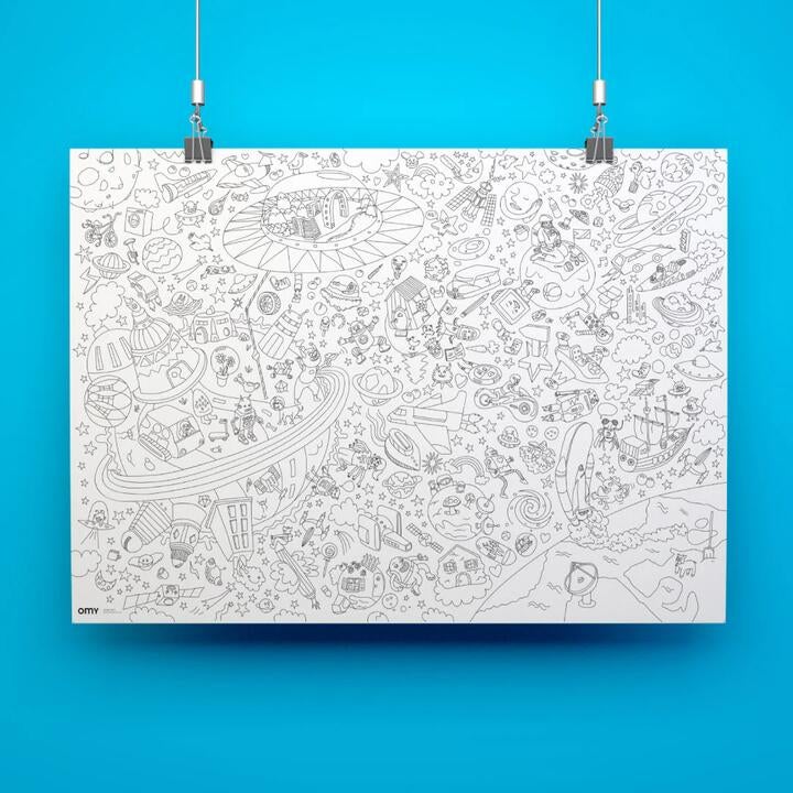 Omy Giant Coloring Poster - Cosmos (100 x 70cm)