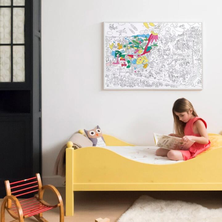 Omy Giant Coloring Poster - Dinos (100 x 70cm)