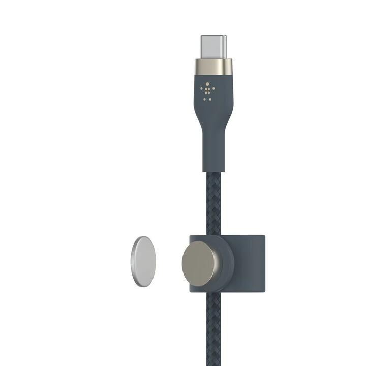 Belkin Usb-c To Usb-c 2.0, Braid Sil, 1m, Blue Magnetic Management, Blue