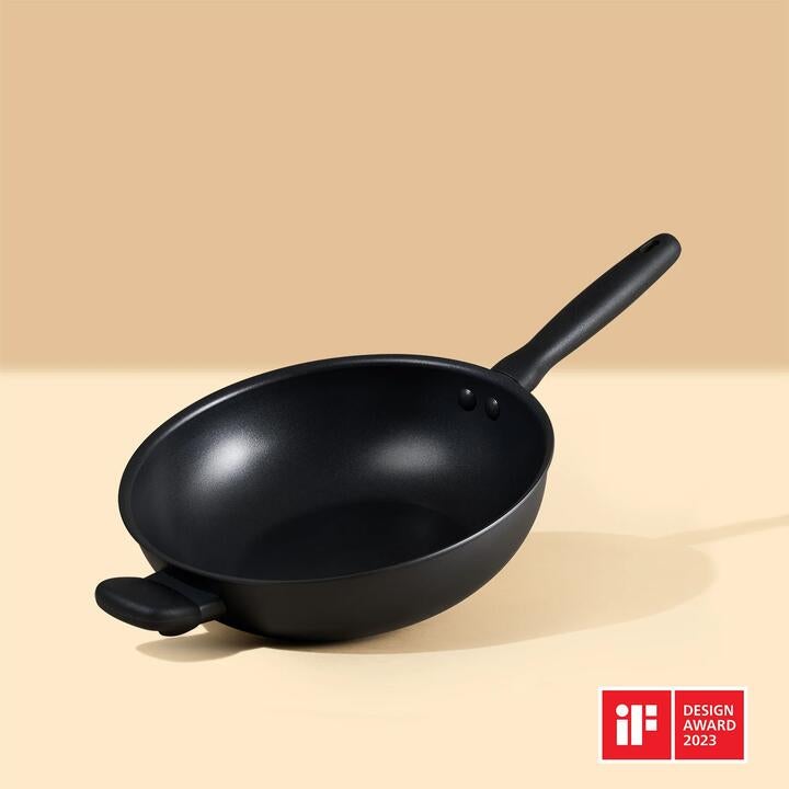Meyer Midnight Series Nonstick Induction 28cm Stirfry With Helper Handle