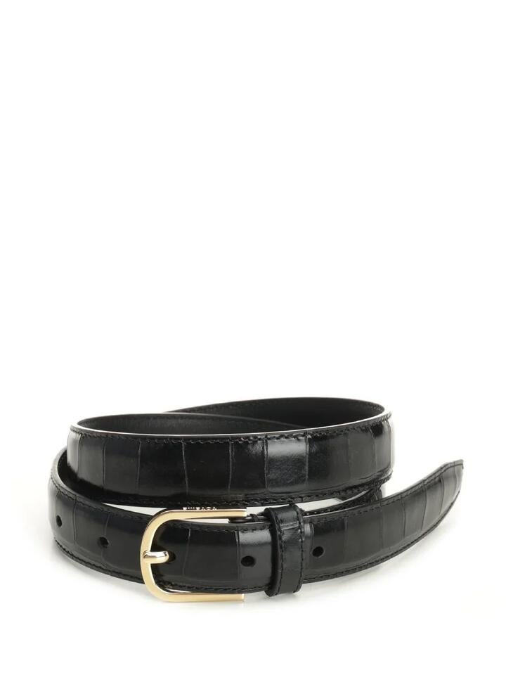 Toteme Thin Leather Belt - Black, 70