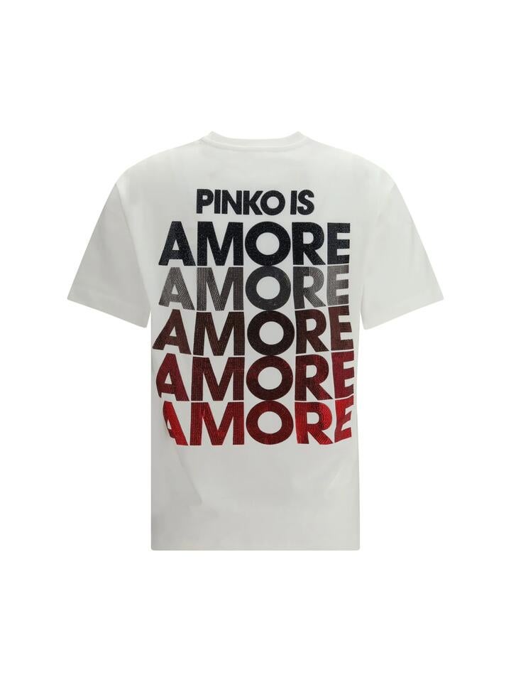 Pinko Strepitoso T-shirt - White/red, XS