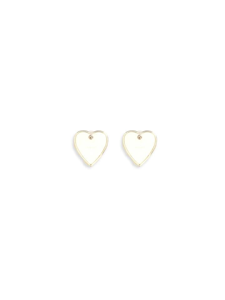 Self-portrait Embellished Heart Earrings - Gold, UNI